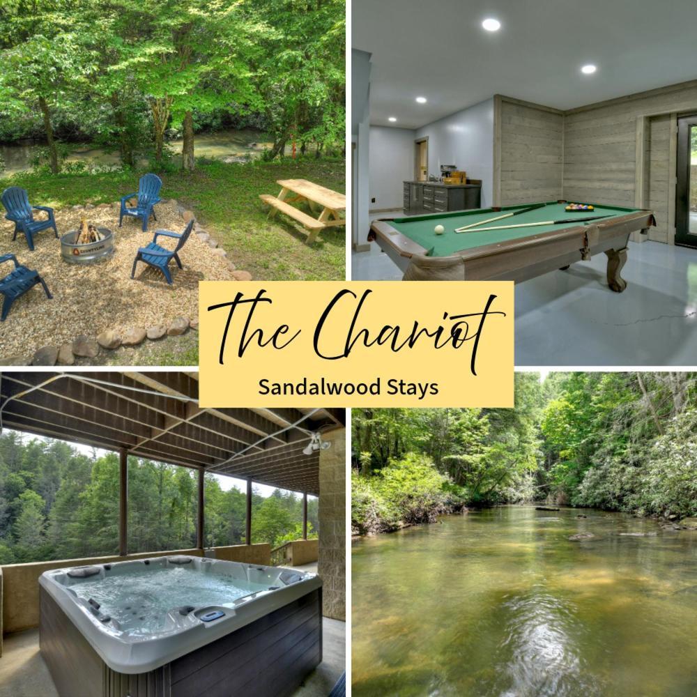 The Chariot - Creek Front With Hottub, Fire Pits, Billiards, Ev Charger - Sandalwood Stays Blue Ridge Εξωτερικό φωτογραφία